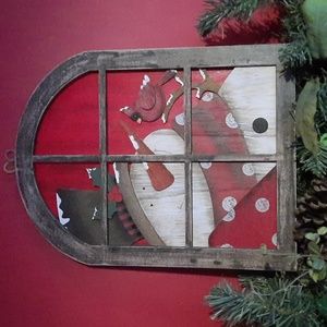 Winter Snowman Cardinal Holiday Christmas Wall Door Hanging Wood Decoration Cute